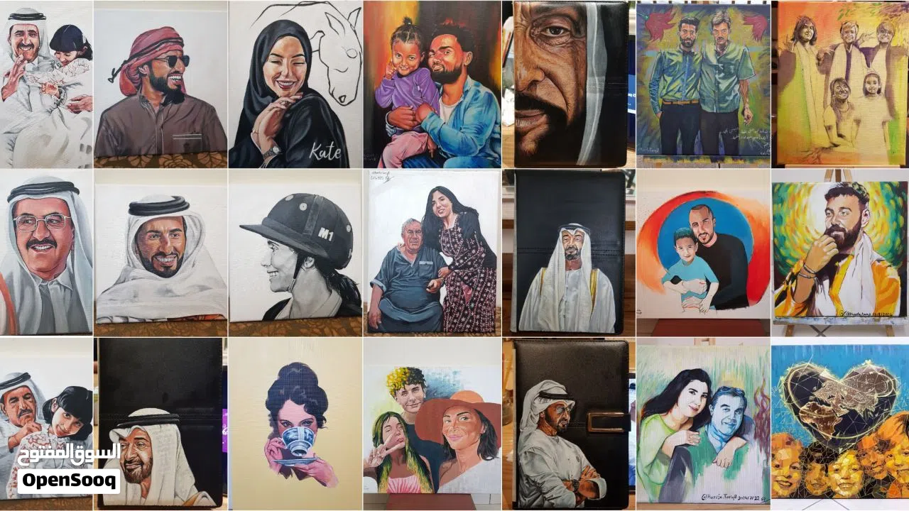 أنا فنان محترف متخصص في البورتريه  I am a professional artist specializing in portrait drawing