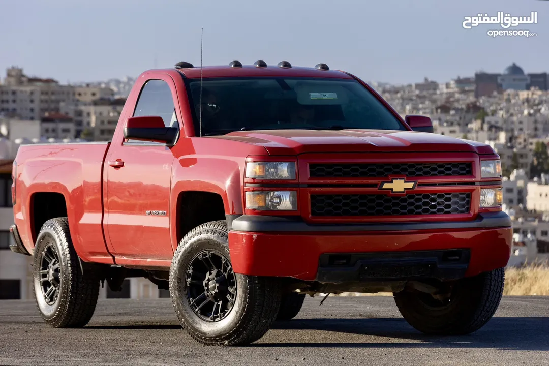 شيفروليه سلفرادو موديل 2015 غمارة بحالة ممتازة 4X4 فحص كامل Single Cav !!