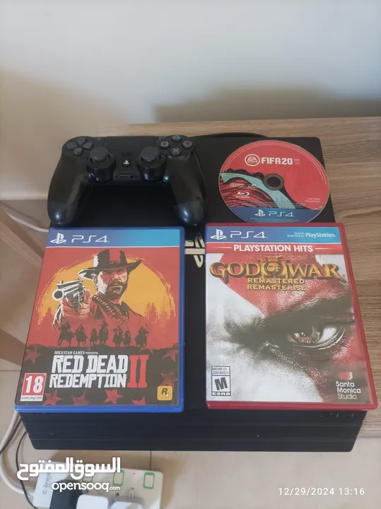 ps4 pro good condition with games