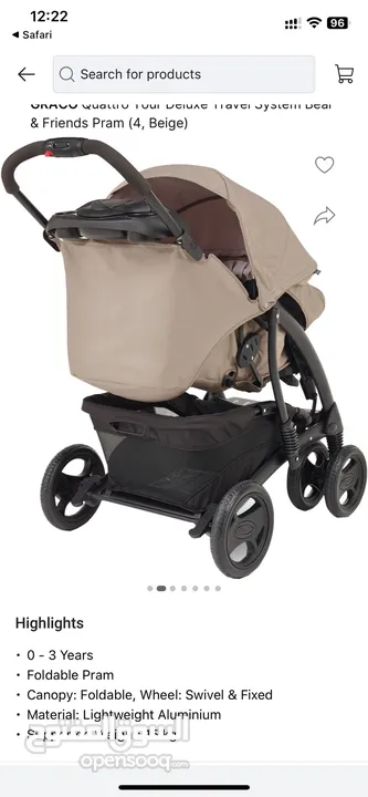 Baby stroller full travel system