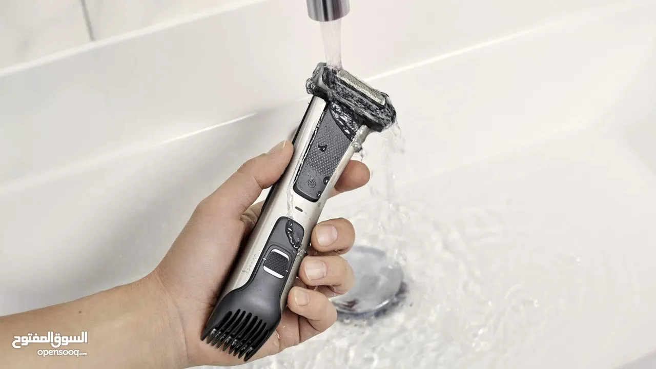 أفضل ماكنة حلاقة للجسم فيليبس Philips Body groom 7000 مع رأس اضافي وشنته