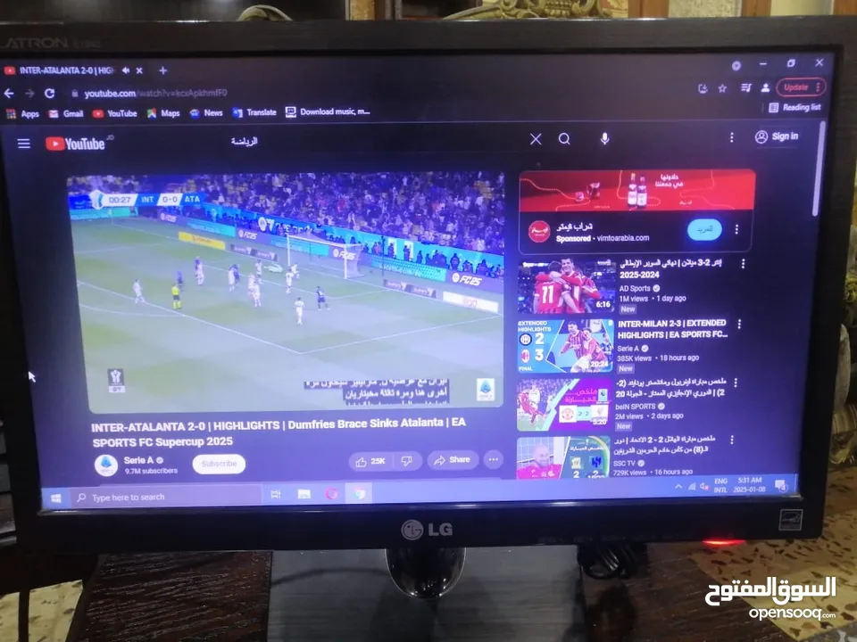للبيع 3 شاشات كمبيوتر وكاميرات LG FLATRON E1942C بحالة ممتازة - مثالية للمكاتب والاستخدام الشخصي**