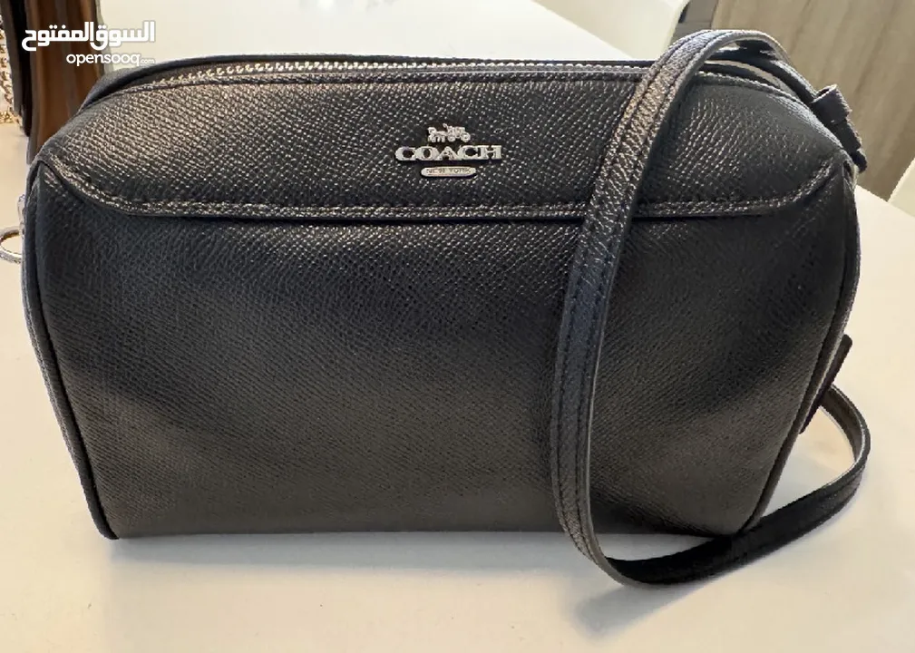 Original Coach black leather Bennett cross body