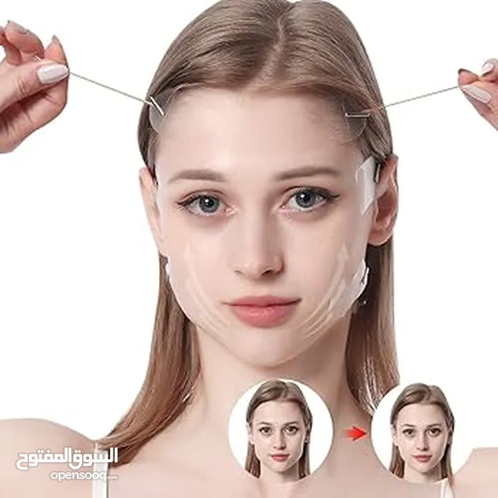 54 لصقه شفافه غير مرئيه   لشد و رفع للاعلى بشكل را  عكسي  بشرة الوجه و منع الترهل  توضع مرتين بالشهر