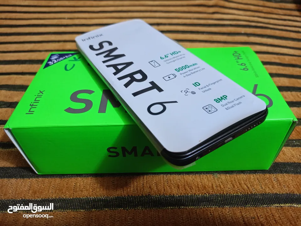 موبایل انفینکس Infinix SMART6 زیرو بكل مشتملاته فتح كرتونه فقط ما فيش في خربوش حاله نادره جداً زيرو