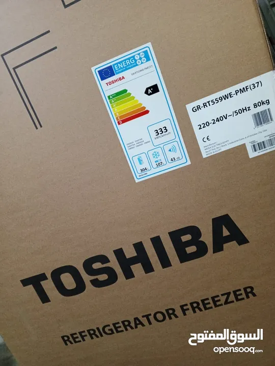 ثلاجه  Toshiba  جديدة بالكرتونه  قابله للتفاوض