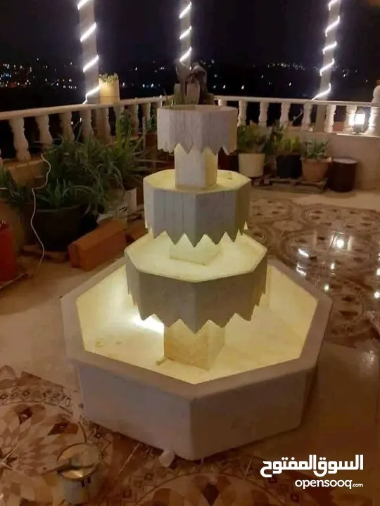 سناسل وديكورات حجر نوافير وشلالات العنوان المفرق
