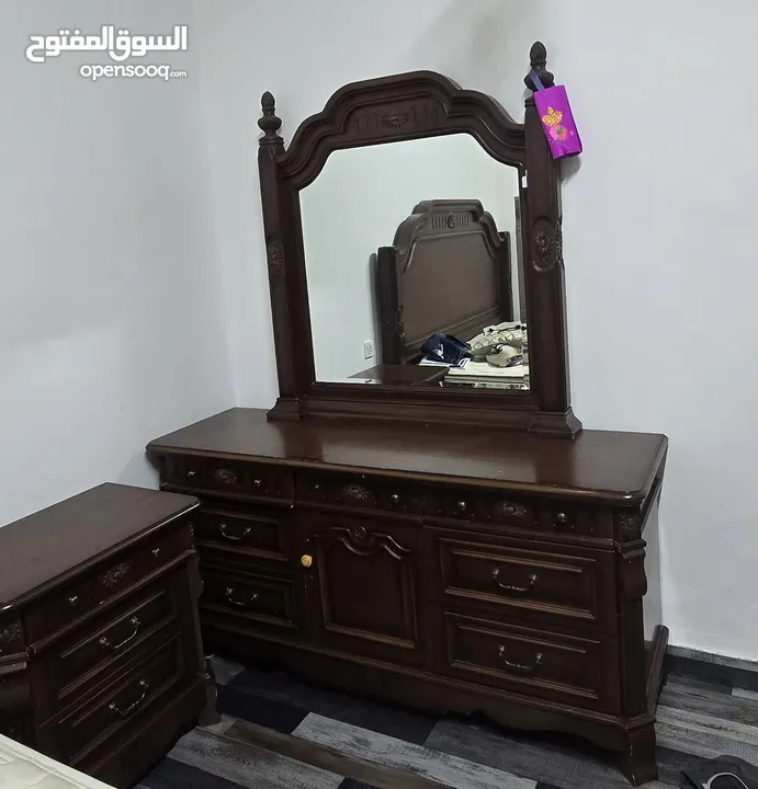 Bedroom Bad with mattress 200*200 , Dressing Table, cupboard