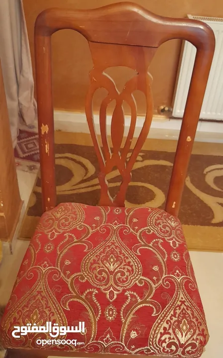 كراسي سفره  عدد 6  زان