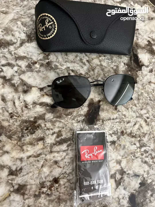 نظارة ريبان  بلاك اديشن  جلال ابو مويس ريبان اصلية RAY BAN Black Hexagonal 54 mm Polarized من معرض