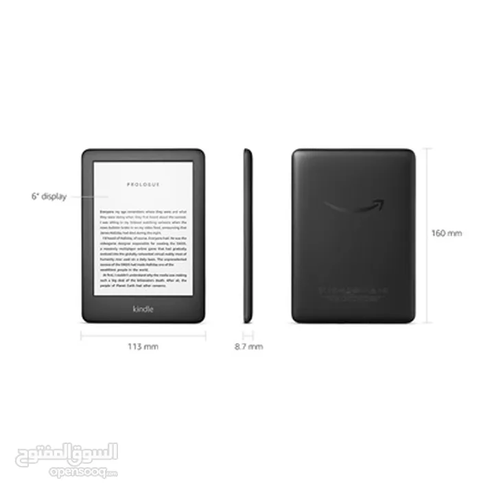 kindle (10th gen), 6" Display - with built in light , Wi-Fi (black) كندل 6