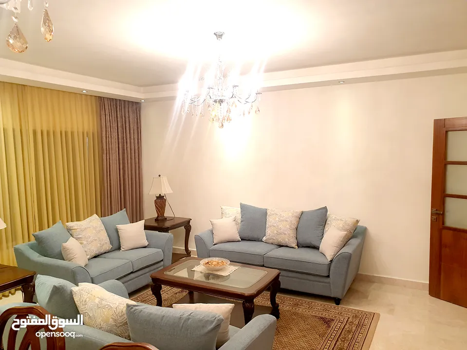 عبدون شقة مفروشة بالكامل للإيجار 3 نوم طابق اول
