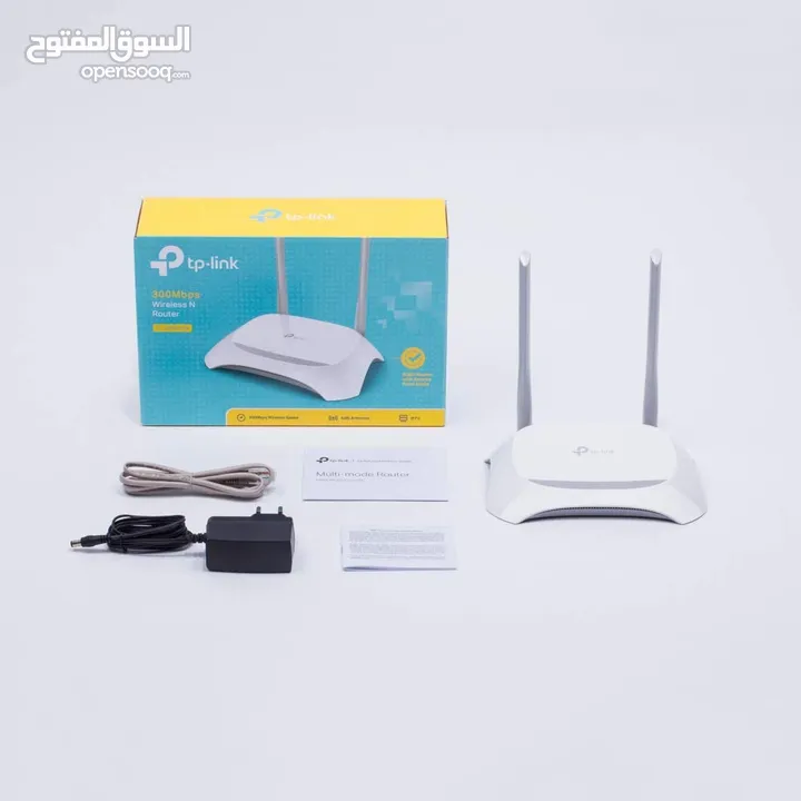 راوتر ومقوي اشارة وموزع الاشارة لمسافات  TP-Link N300 Wireless Wi-Fi Router 4 IN