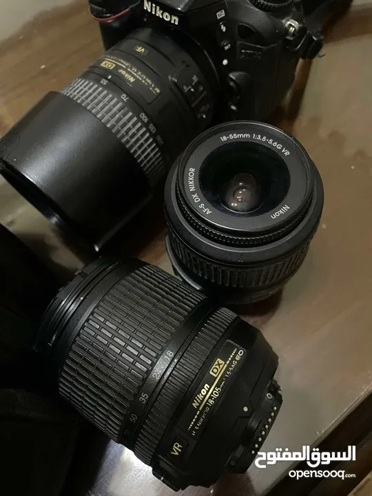 Nikon D7100 + 3 عدسات أصلية