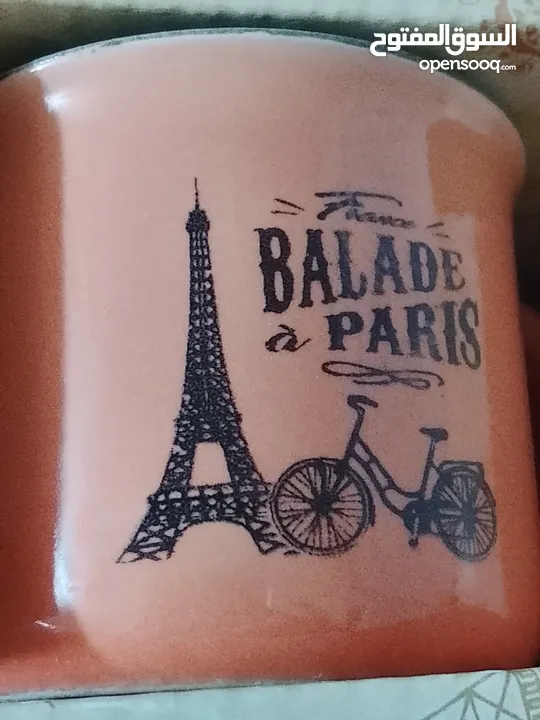 6فناجين قهوة ترند السنة فخمة أنيقة مرتبة ماركة BALADE PARIS بستة ألوان  ازرق اصفر برتقالي سكني اخضر