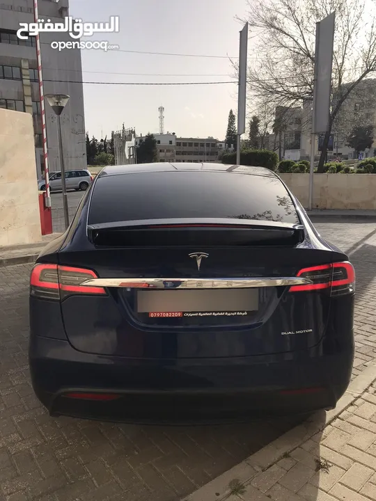 تسلا مودل X 2020 لون ازرق فحص كامل