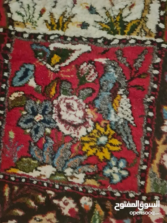 two handmade iranian carpet