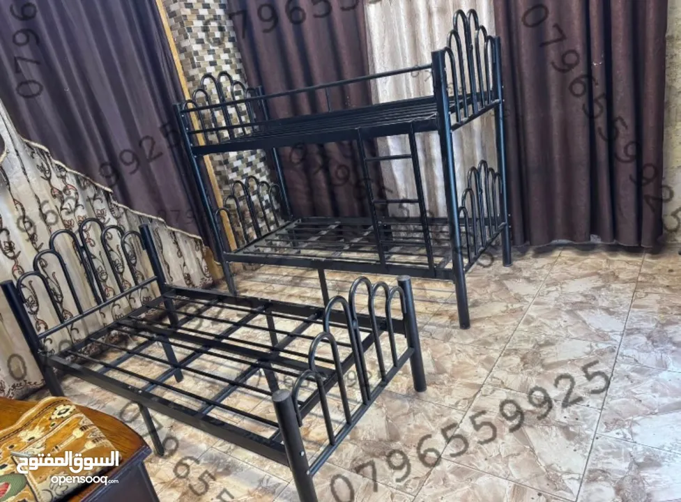 تخت مفرد  تخت طابقين وفرشات