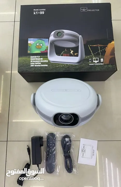بروجكتر لاسلكي أندرويد سنمائي 5200 مللي أمبير 180 بوصة