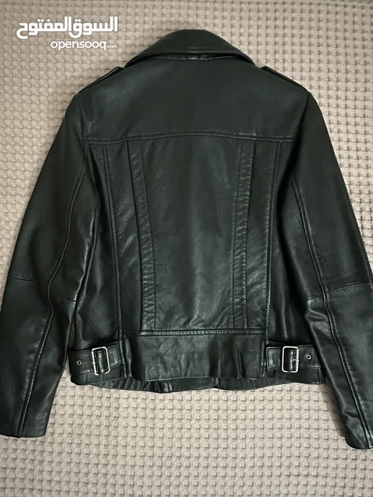 Leather biker jacket Mango