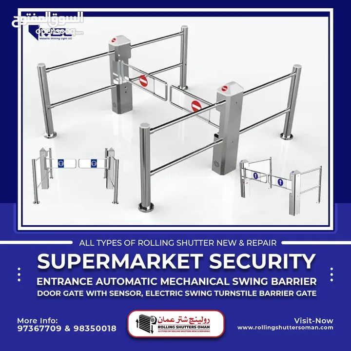 Electric Swing Turnstile Barrier Gate / Mechanical Swing Barrier Door with Sensors