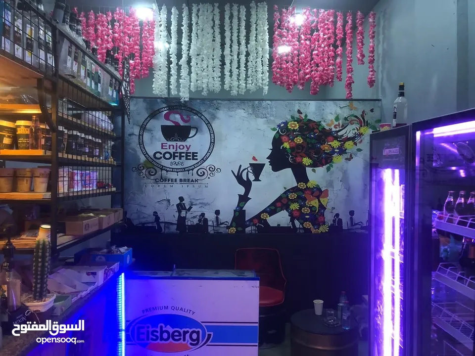 محل قهوة للبيع