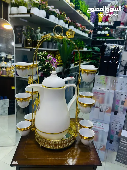 طقم دلة +12 فنجان +حمالة