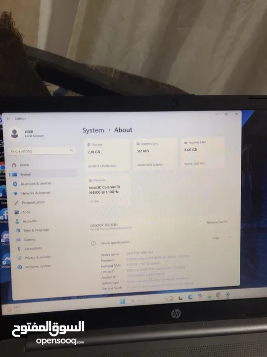 لاب توب hp بحالت الجديد استخدام طالبه اقرء الوصف