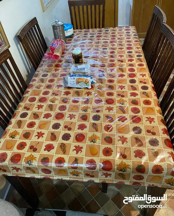 Dining Table , strong wood + 6 chairs