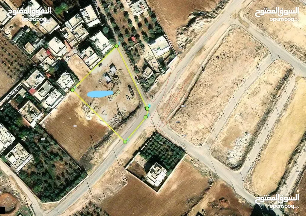 قطعة ارض شمال عمان ابونصير على شارعين سكن ج للبيع