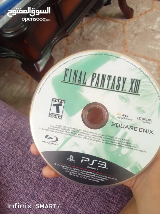 لعبة flnal fantasy لعبة في بلايستيشن 3 مستعملة وكالة ولا خدش و جلدة ايد بلايستيشن فور