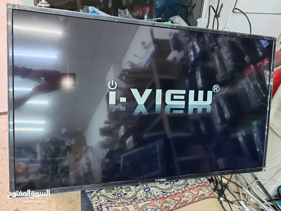 شاشه اي فيو ابحاله وكاله فل سمارت معها ريموت وحماله