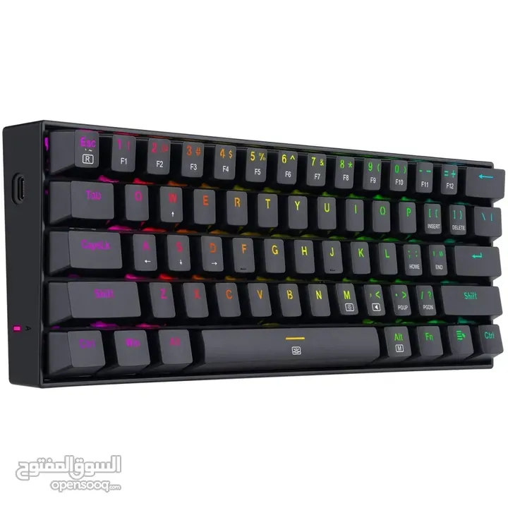 كيبورد ميكانيكي اصلي سلكي REDRAGON K630 DRAGONBORN USB WIRED KEYBOARD RED SWITCH 60%