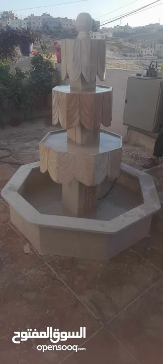 نوافير وشلالات وبابكيو احواض زريعه جميع انواع الحجر البناء والديكوارات