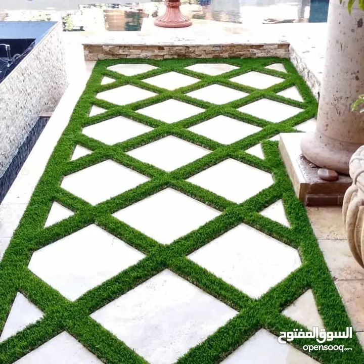 عشب صناعي مستورد فقط اقل اسعار بلمملكه  الشركة الالمانيه وكلاء مصنع برستيج بدبي