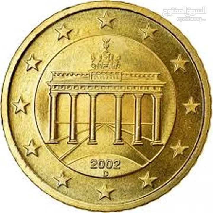 عملة نادرة 50 سنت يورو 2002 حرف D
