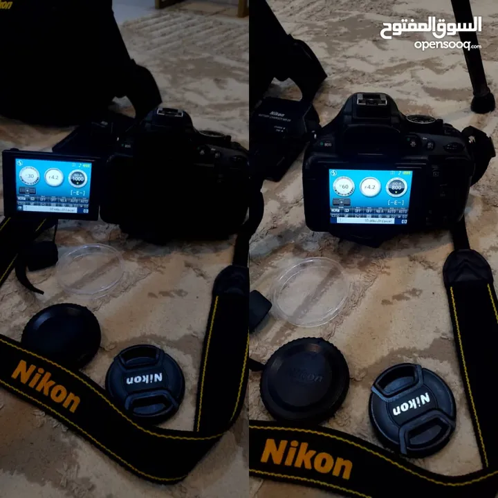 كاميرا نيكون 5200D استخدام نظيف ب 900 سعودي
