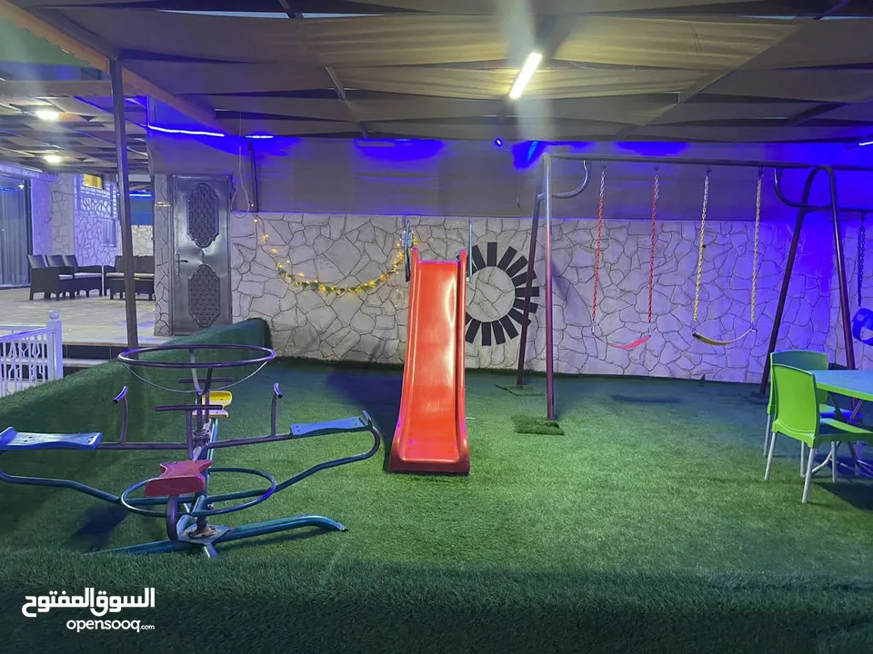 شالية للأيجار يومي في اجمل مناطق شارع المطار 3دقائق