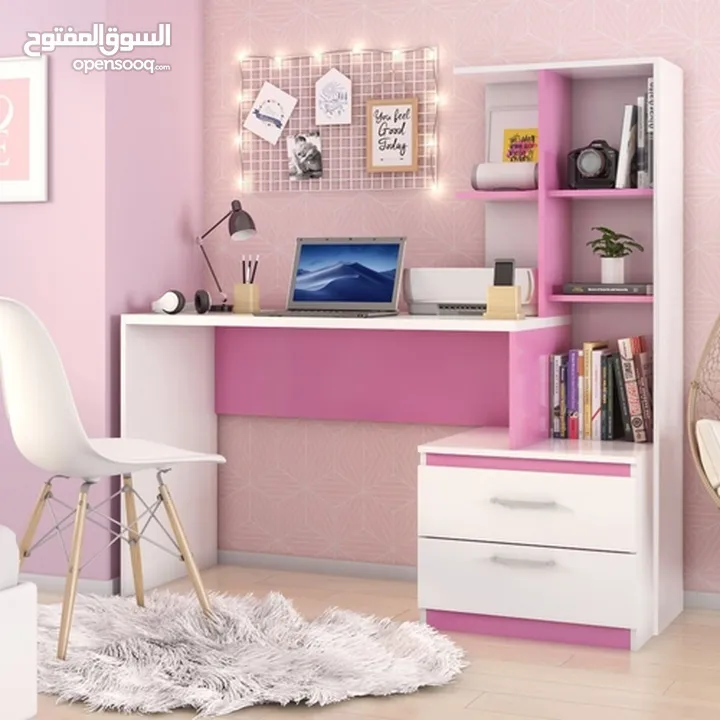 مكتب للدراسة مع خزانة وادراج بسعر مميز اطلبها الان من لامينيت للأثاث المكتبي