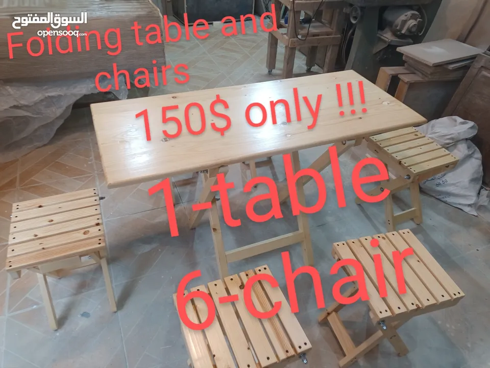 portable table and chairs