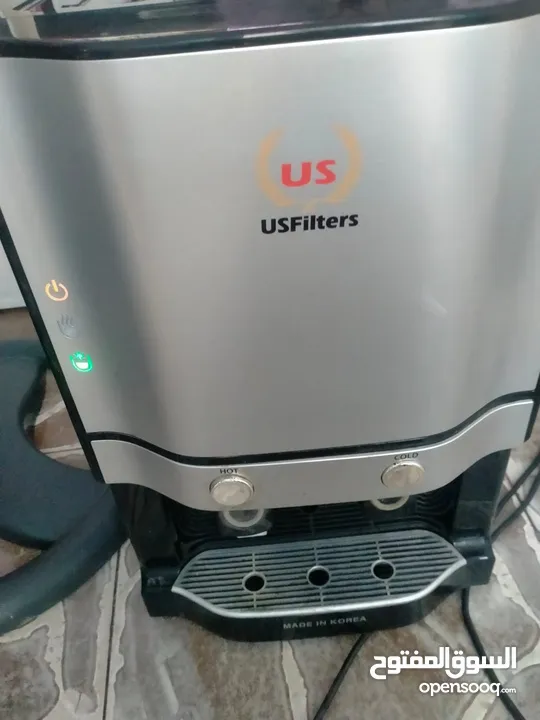 كولر ماء كوري us filters مع فلتر بحالة ممتازة