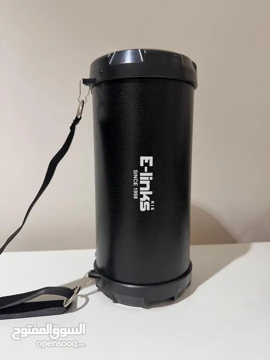 Black E-Links Speakers With A Strap Big Size سبيكرات إي لينك اسود مع حزام