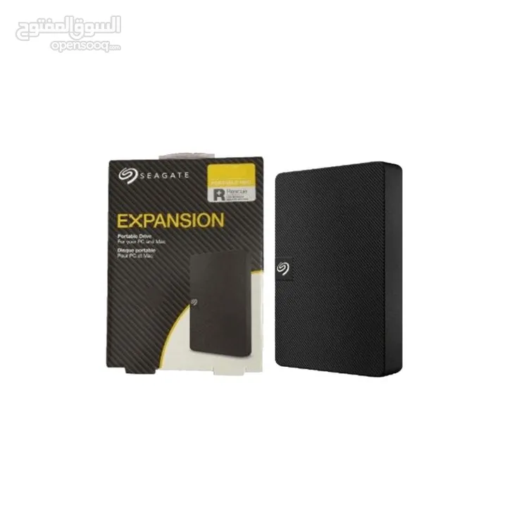 محرك الأقراص الصلبة الخارجي المحمول Seagate Expansion USB 3.0 بسعة 1 تيرابايت، أسود