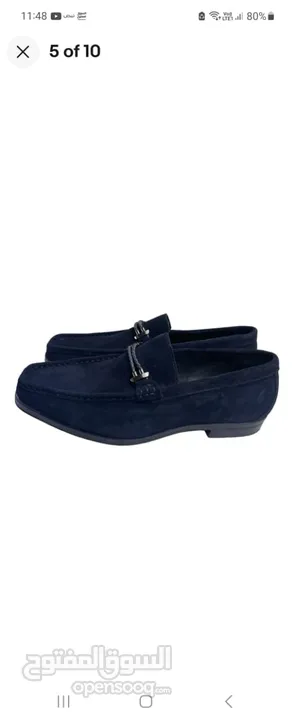 Stacy Adams Navy Blue Leather Suede