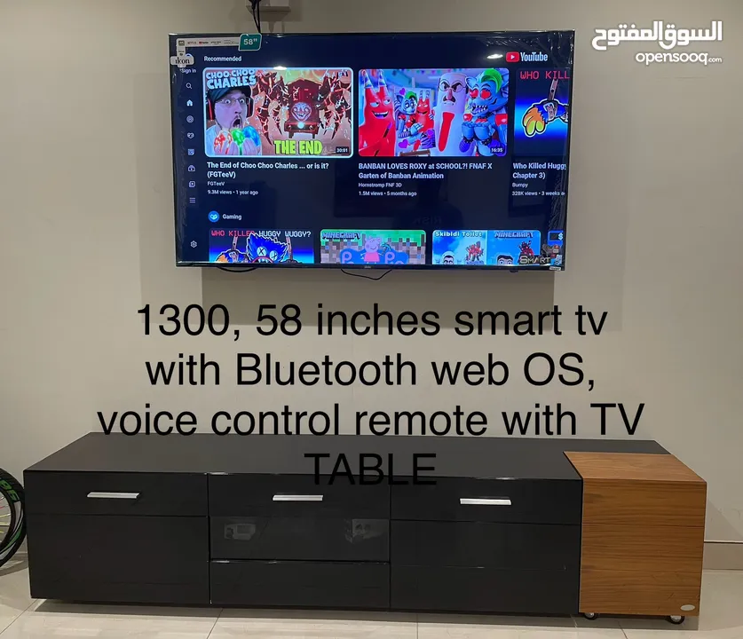 Smart TV With Bluetooth , Web OS and voice control remote 58 inches smart tv 2 months used only