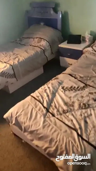 طقم كنب كورنر وغرفة نوم اولاد