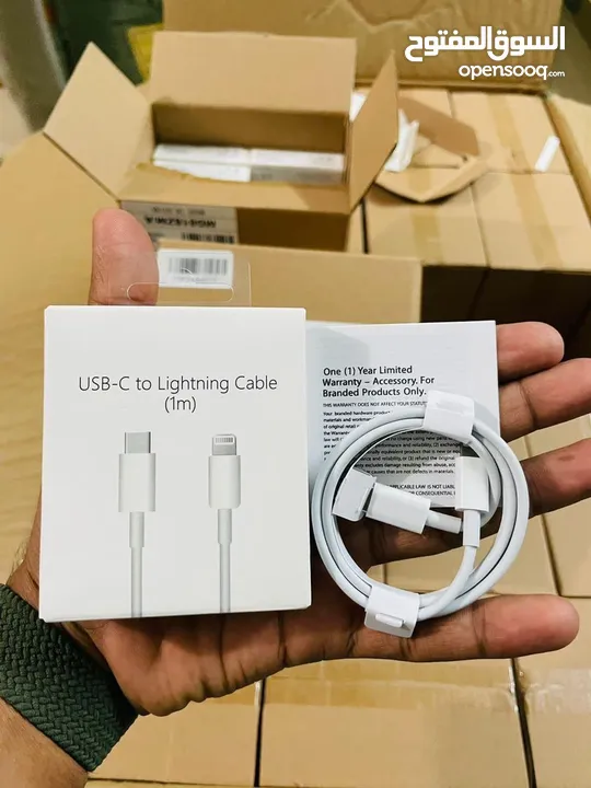 كيبل شاحن ايفون اصلي 100% بحال الوكالة iPhone charging cable