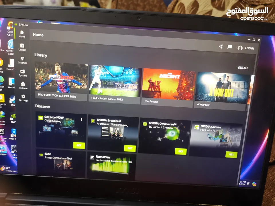 Laptop msi GF63 Gaming بحالة الوكالة