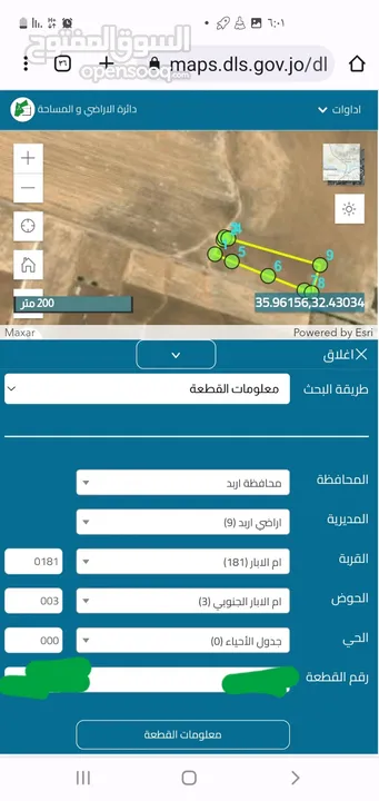 للبيع في اربد قرية ام الابار حوض ام الابار الجنوبي مساحة  7004 متر مربع وجهة القطعه غربيه سعر مغري ج