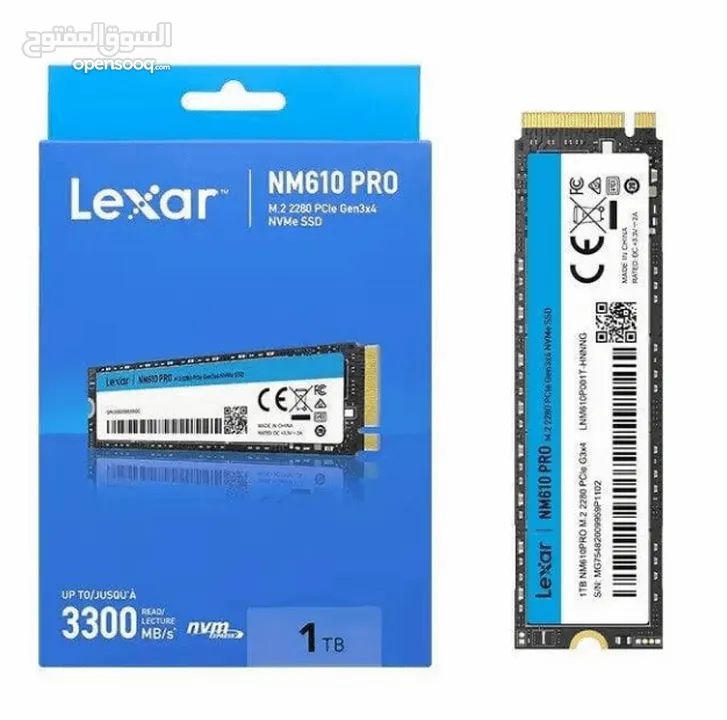 1000GB LEXAR NM610 PRO M.2 NVME 45X SPEED DESKTOP - LAPTOP GAMING SSD